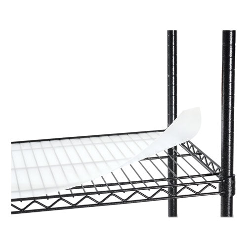 5-shelf Wire Shelving Kit With Casters And Shelf Liners, 48w X 18d X 72h, Black Anthracite