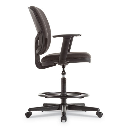 Everyday Task Stool, 31.38" Seat Height, Supports Up To 275 Lbs, Black Seat-black Back, Black Base