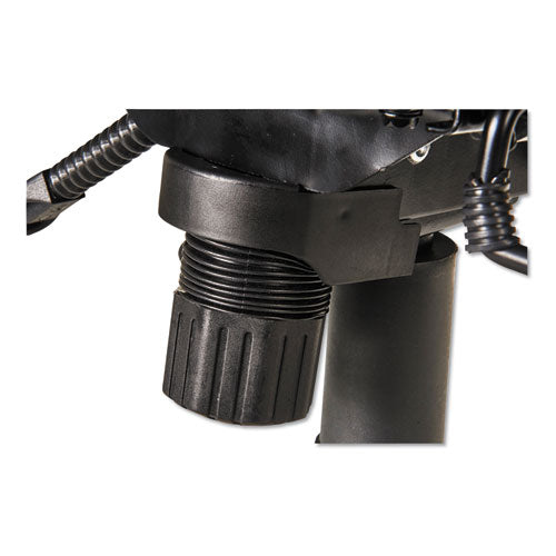 Alera Transitional Series Executive Wood Chair, Supports Up To 275 Lbs., Black Seat-black Back, Gray Ash Base