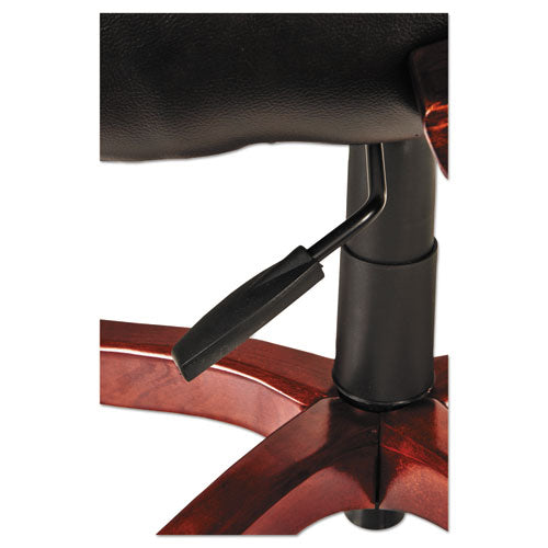 Alera Transitional Series Executive Wood Chair, Supports Up To 275 Lbs., Chocolate Marble Seat-back, Walnut Base