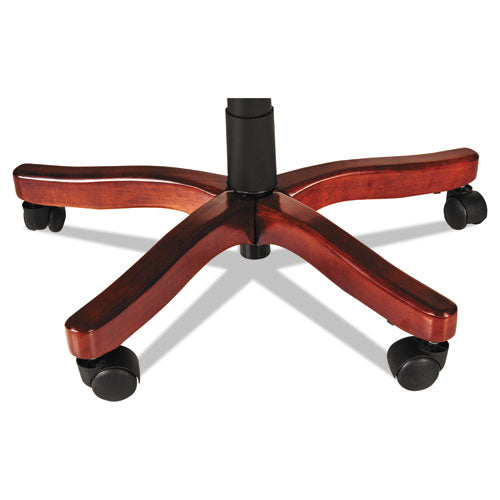 Alera Transitional Series Executive Wood Chair, Supports Up To 275 Lbs., Chocolate Marble Seat-back, Walnut Base