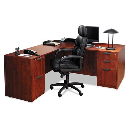 Alera Valencia Series Straight Desk Shell, 59.13w X 29.5d X 29.63h, Medium Cherry