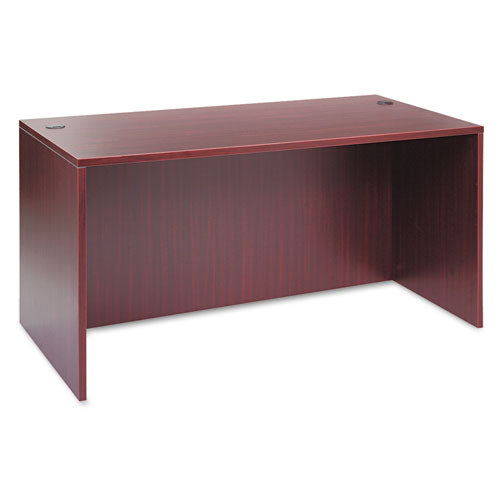 Alera Valencia Series Straight Desk Shell, 59.13w X 29.5d X 29.63h, Mahogany