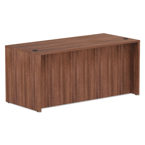 Alera Valencia Series Straight Front Desk Shell, 65w X 29.5d X 29.63h, Modern Walnut