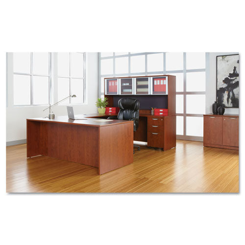 Alera Valencia Series Straight Desk Shell, 71w X 35.5d X 29.63h, Medium Cherry