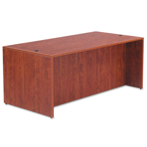 Alera Valencia Series Straight Desk Shell, 71w X 35.5d X 29.63h, Medium Cherry