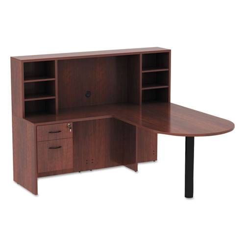 Alera Valencia Series D Top Desk, 71w X 35.5d X 29.63h, Medium Cherry