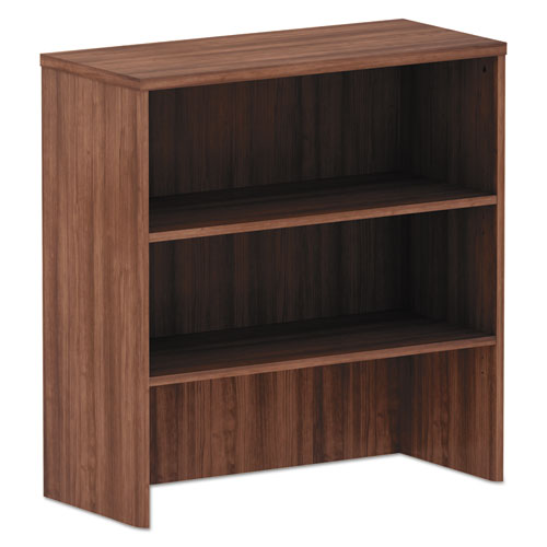 Alera Valencia Series Hutch, 3 Compartments, 34.13w X 15d X 35.38h, Modern Walnut
