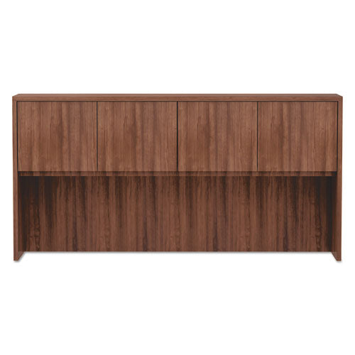Alera Valencia Series Hutch, 3-comp, 70.63w X 15d X 35.38h, Modern Walnut