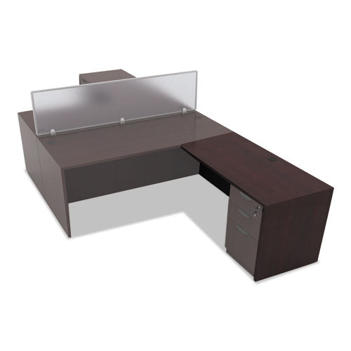 Alera Valencia Series Reversible Return-bridge Shell, 47 1-4w X 23 5-8d X 29 1-2h, Mahogany