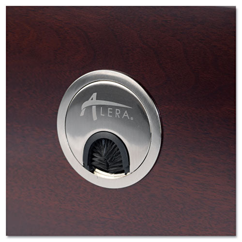 Alera Valencia Series Optional Grommets, 2.63" Diameter, Silver Metal, 2-pack