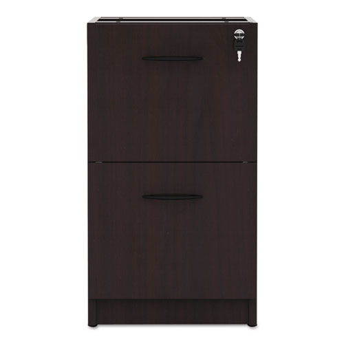 Alera Valencia File-file Drawer Full Pedestal, 15.63w X 20.5d X 28.5h, Mahogany