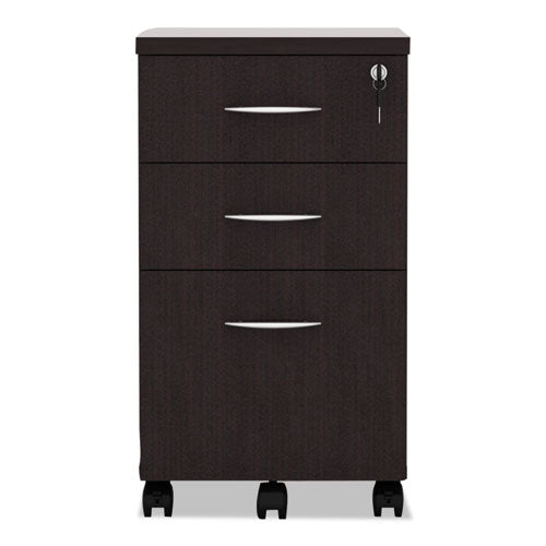 Alera Valencia Mobile Box-box-file Pedestal File, 15.88w X 20.5d X 28.38h, Espresso