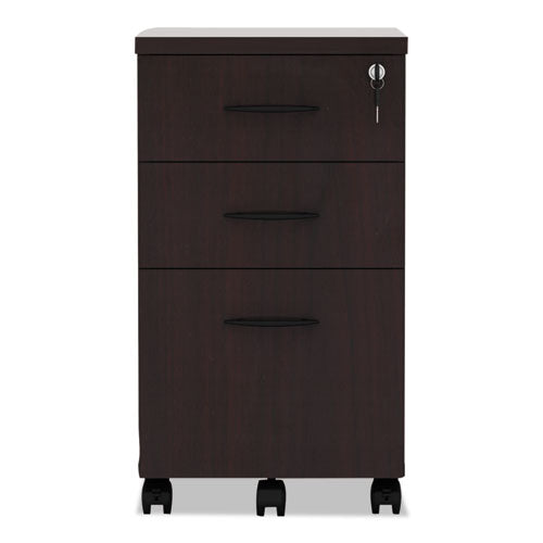 Alera Valencia Mobile Box-box-file Pedestal File, 15.88w X 20.5d X 28.38h Mahogany