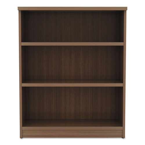 Alera Valencia Series Bookcase, Three-shelf, 31 3-4w X 14d X 39 3-8h, Mod Walnut