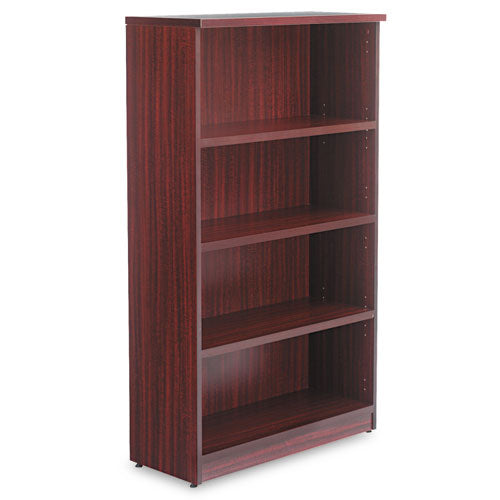 Alera Valencia Series Bookcase, Four-shelf, 31 3-4w X 14d X 54 7-8h, Mahogany