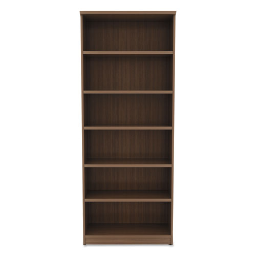 Alera Valencia Series Bookcase, Six-shelf, 31 3-4w X 14d X 80 1-4h, Mod Walnut