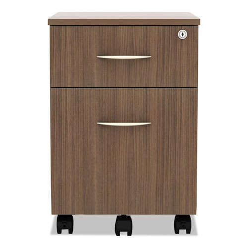 Alera Valencia Series Mobile Box-file Pedestal, 15.88w X 19.13d X 22.88h, Walnut