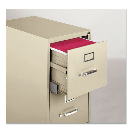 Four-drawer Economy Vertical File Cabinet, Letter, 15w X 25d X 52h, Putty