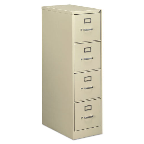 Four-drawer Economy Vertical File Cabinet, Letter, 15w X 25d X 52h, Putty