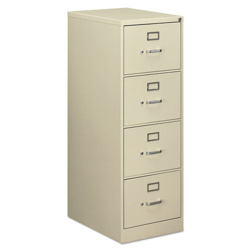 Four-drawer Economy Vertical File Cabinet, Legal, 18.25w X 25d X 52h, Putty