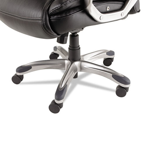 Alera Veon Series Executive High-back Leather Chair, Supports Up To 275 Lbs, Black Seat-black Back, Graphite Base