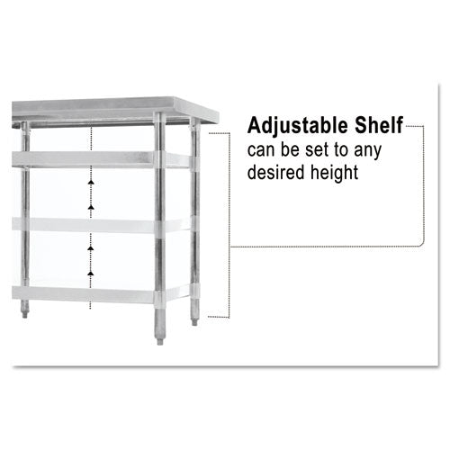 Nsf Approved Stainless Steel Foodservice Prep Table, 48 X 30 X 35h, Silver