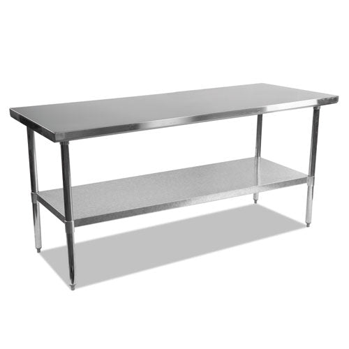 Nsf Approved Stainless Steel Foodservice Prep Table, 48 X 30 X 35h, Silver