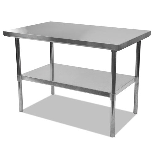 Nsf Approved Stainless Steel Foodservice Prep Table, 48 X 30 X 35h, Silver