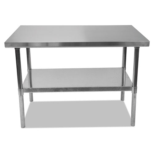 Nsf Approved Stainless Steel Foodservice Prep Table, 48 X 30 X 35h, Silver