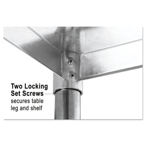 Nsf Approved Stainless Steel Foodservice Prep Table, 48 X 30 X 35h, Silver