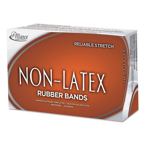 Non-latex Rubber Bands, Size 54 (assorted), 0.04" Gauge, Orange, 1 Lb Box