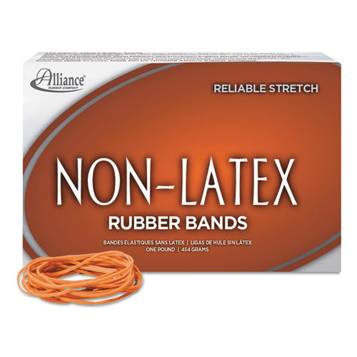 Non-latex Rubber Bands, Size 64, 0.04" Gauge, Orange, 1 Lb Box, 380-box