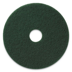 Scrubbing Pads, 14" Diameter, Green, 5-ct