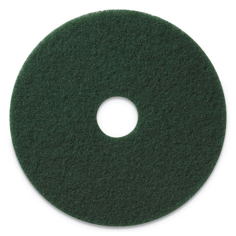 Scrubbing Pads, 20" Diameter, Green, 5-ct