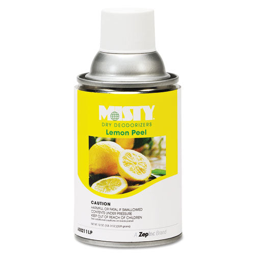 Metered Dry Deodorizer Refills, Lemon Peel, 7 Oz Aerosol, 12-carton