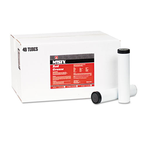 Nlgi #2 Red Grease, Tube, 14oz, 48-carton