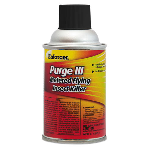 Purge Iii Metered Flying Insect Killer, 6.4 Oz Aerosol, Fresh Scent, 12-carton