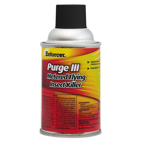 Purge Iii Metered Flying Insect Killer, 6.4 Oz Aerosol, Fresh Scent, 12-carton