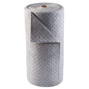 Universal Sorbent-pad Roll, 30w X 120ft, Gray