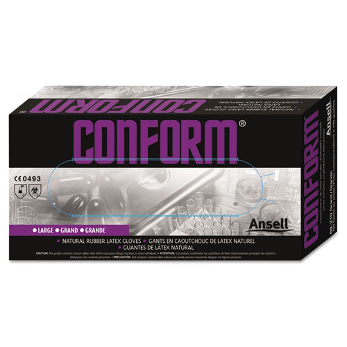Conform Natural Rubber Latex Gloves, 5 Mil, X-large, 100-box