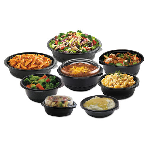 Microraves Incredi-bowl Base, 24 Oz, 8.5" Dia X 1.51"h, Black, 150-carton