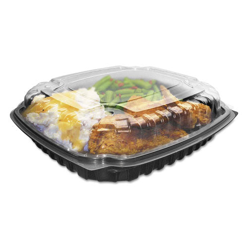Culinary Basics Microwavable Container, 18 Oz, 6.36 X 6.18 X 2.96, Clear-black, 420-carton
