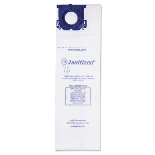 Vacuum Filter Bags Designed To Fit Windsor Sensor S-s2-xp-versamatic Plus, 100ct