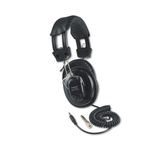 Deluxe Stereo Headphones W-mono Volume Control, Black