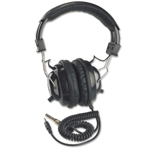 Deluxe Stereo Headphones W-mono Volume Control, Black
