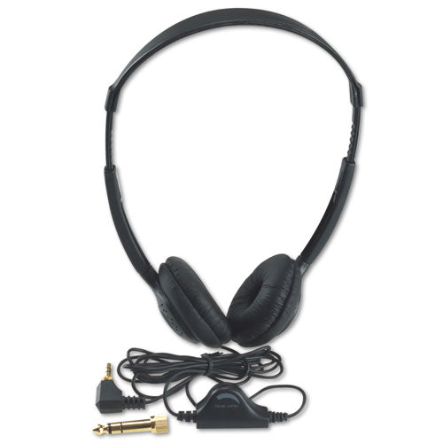 Personal Multimedia Stereo Headphones With Volume Control, Black