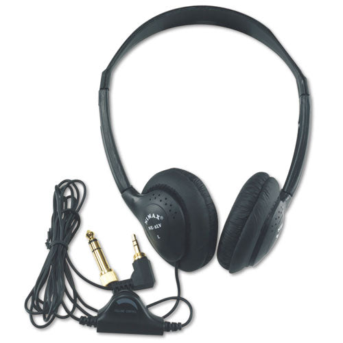 Personal Multimedia Stereo Headphones With Volume Control, Black