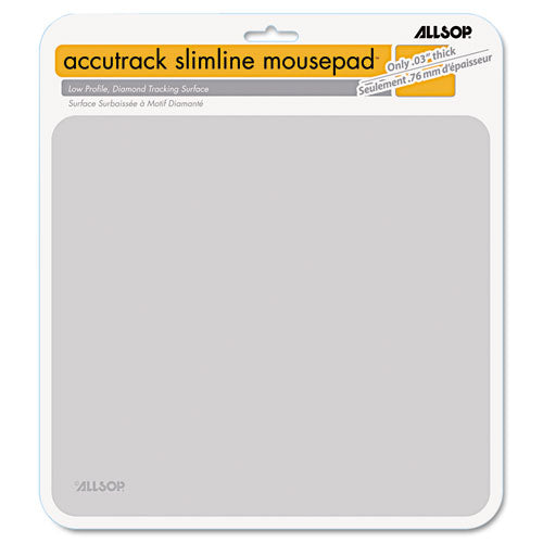 Accutrack Slimline Mouse Pad, Silver, 8 3-4" X 8"