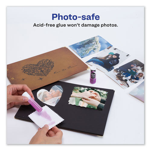 Permanent Glue Stic, 0.26 Oz, Applies Purple, Dries Clear